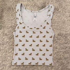 SKIMS Deer Reindeer Ribbed Tank NWOT S